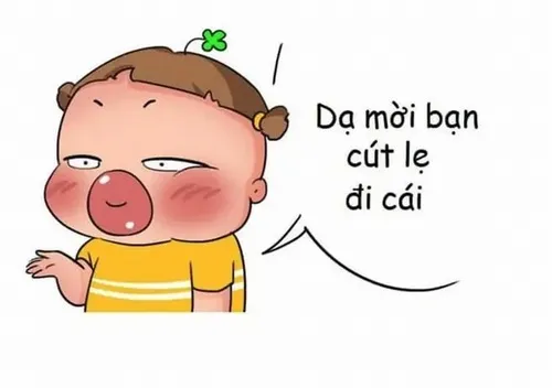 Meme hài dùng câu cộc, phản ứng tức thì khi bị làm phiền.