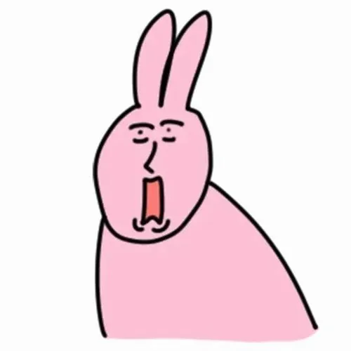 Meme hài thỏ hồng gật đầu nhẹ, biểu cảm “ừ cũng được”