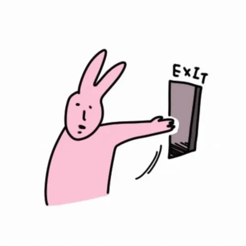 Meme chế thỏ hồng nhíu mày, môi mím lại tỏ vẻ bực bội