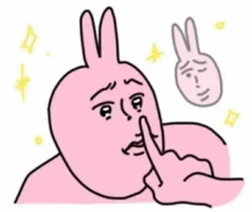 Ảnh hài thỏ hồng nằm dài, gương mặt buồn bã nhìn xa xăm