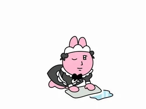 Ảnh hài thỏ hồng đang “giả vờ ổn” bằng nụ cười méo