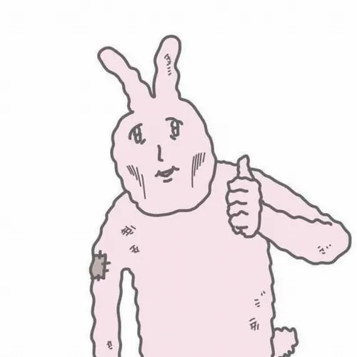 Hình chế meme vui thỏ hồng giơ tay tỏ vẻ “không quan tâm”