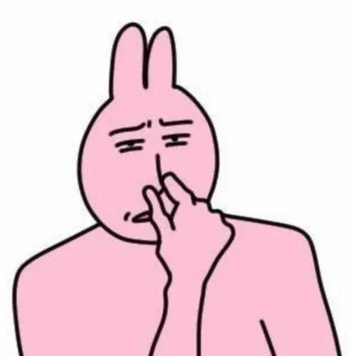 Hình troll thỏ hồng ngồi gác chân, phong thái như ông chủ nhỏ