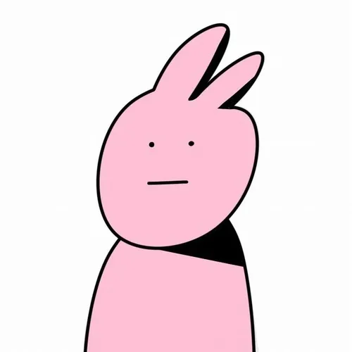 Ảnh chế thỏ hồng lắc đầu nhẹ, biểu cảm bất lực mà kiên nhẫn