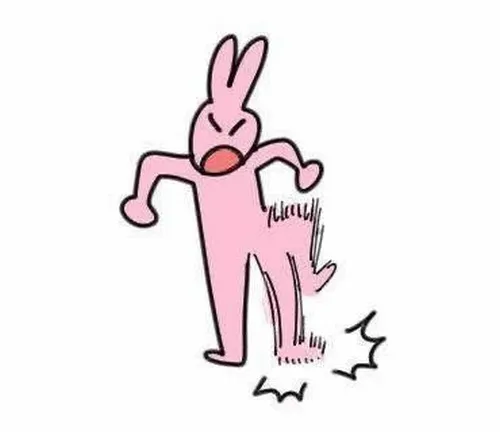 Meme hài thỏ hồng nhìn thẳng vào màn hình đầy thách thức