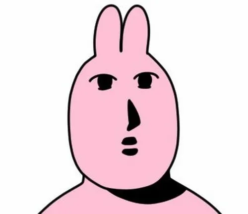 Meme chế thỏ hồng ngồi chống cằm như đang tự hỏi “vì sao”