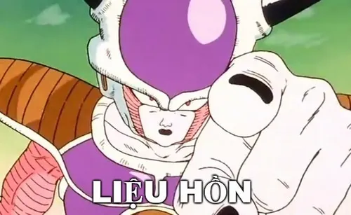 Meme liệu hồn với ngón tay chỉ thẳng và ánh mắt nghiêm