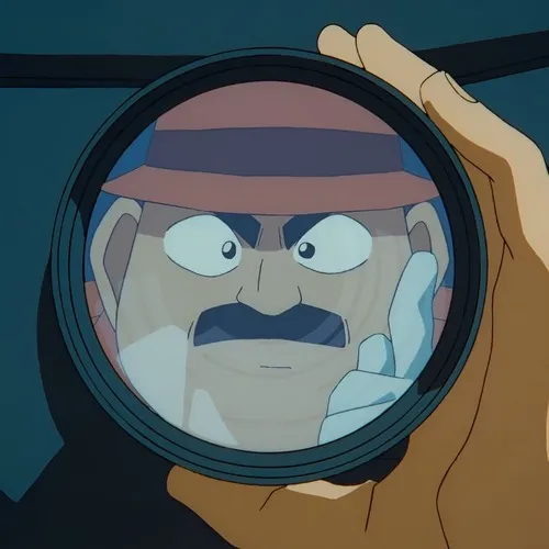 Hình troll Conan đứng cạnh Kogorō với vẻ bình thản