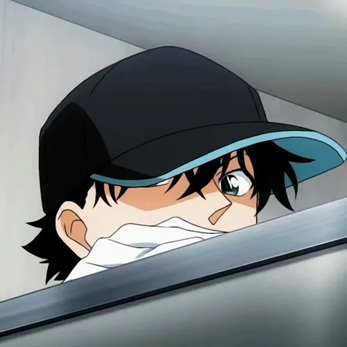 Hình meme hài Conan trượt ván turbo qua góc phố nhỏ