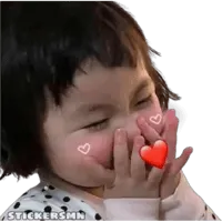 Ảnh hài nhóc Hàn reo vui khi thấy bánh kẹo.