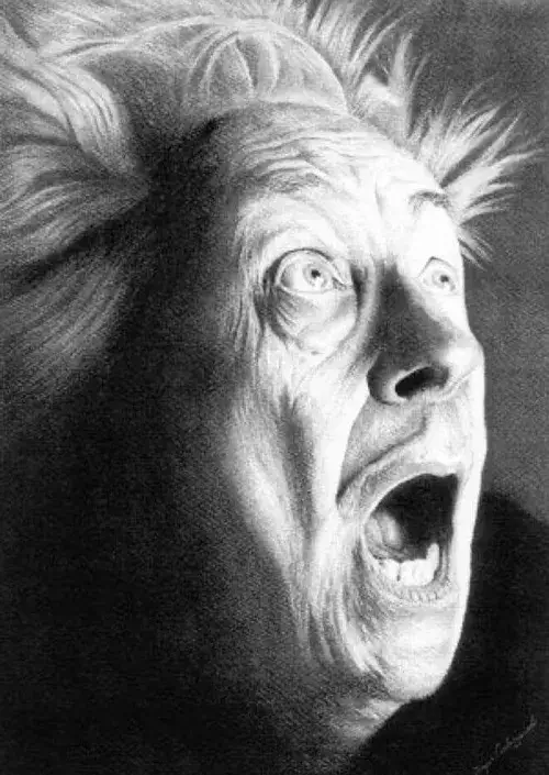 Hình meme kinh hoàng mô tả cảm giác vừa sợ vừa không tin nổi