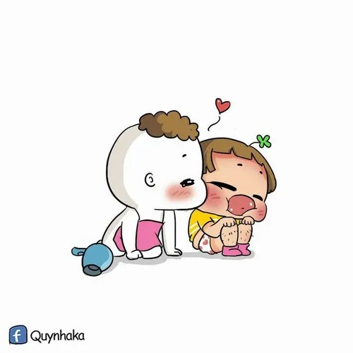 Hình chế hôn trán gợi khoảnh khắc dịu dàng và ấm áp.