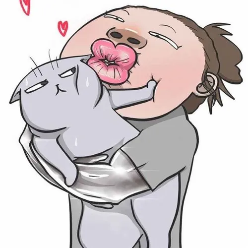 Ảnh meme hôn má giữa cặp đôi tạo khoảnh khắc vui.