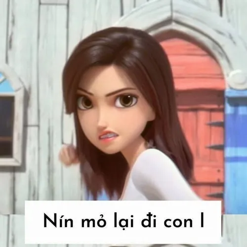 Meme chế biểu cảm môi bặm khi đang nén bực