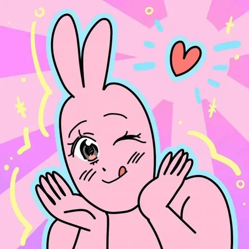 Meme hài thỏ hồng thể hiện sự “bất cần nhưng vui vẻ”