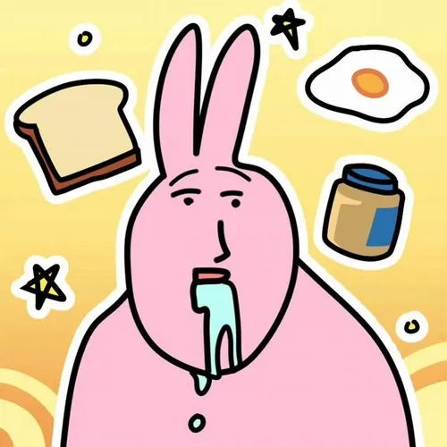 Meme chế thỏ hồng chỉ tay cười, caption “bắt quả tang nha”