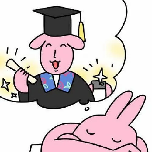 Meme vui thỏ hồng nằm xoài trên bàn, tai rũ xuống chán nản