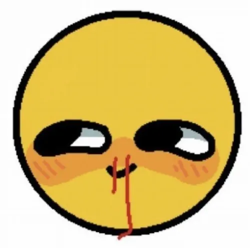 Meme phóng đại biểu cảm đỏ mặt và mắt trợn tròn.