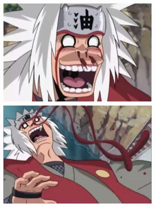 Ảnh chế Jiraiya xịt máu mũi liền khi crush cười tỏa nắng