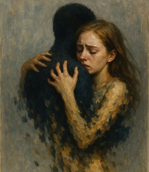 Ảnh buồn thăm thẳm mảng màu xám như gợi hơi thở ngắt quãng.