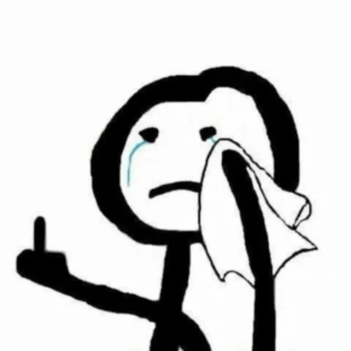 Nụ cười gượng và ánh mắt lạnh trong meme từ chối