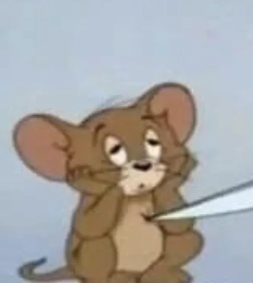 Hình chế Jerry ngồi buồn