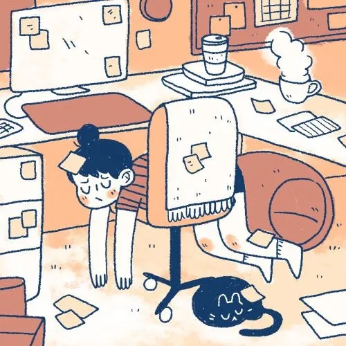 Hình chế mồ hôi túa ra vì áp lực