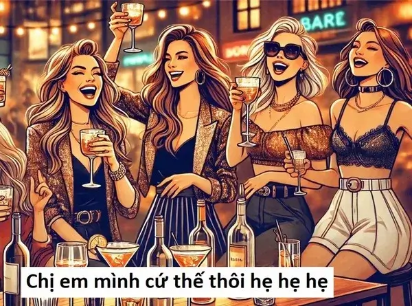 27 Ảnh meme Chị em mình cứ thế thôi, hẹ hẹ hẹ