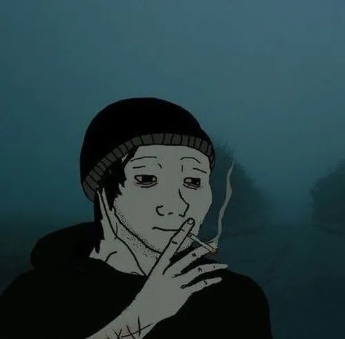 Meme cảm động hình khối mơ hồ như chờ đợi điều gì chưa đến.