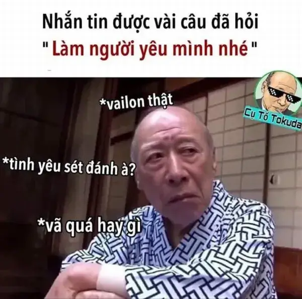 Meme hài Tokuda Shigeo xuất hiện dày đặc trên TikTok Việt Nam.