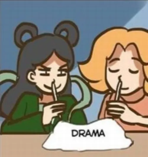 Hình troll biểu cảm tò mò khi drama bùng nổ