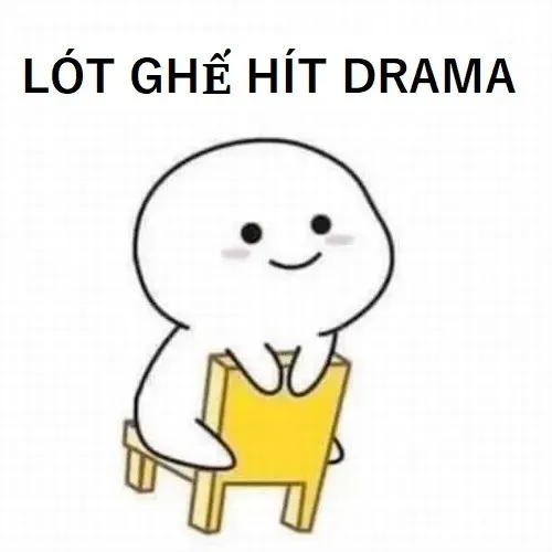 Ảnh vui người hóng chuyện cầm ly trà nhìn màn hình