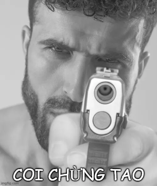 Ảnh chế chỉa súng coi chừng xuất hiện dày đặc trong trend TikTok mới