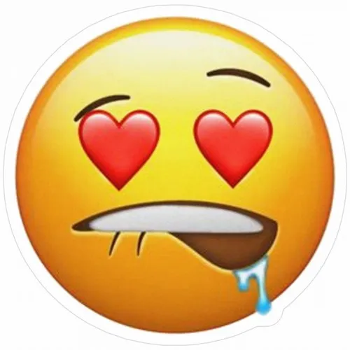 Icon cắn môi ánh mắt hình trái tim