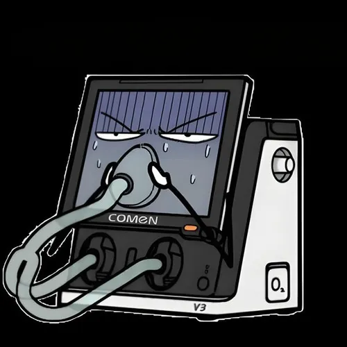 Hình chế bình oxy thể hiện sự kiệt sức nhưng vẫn vui vẻ