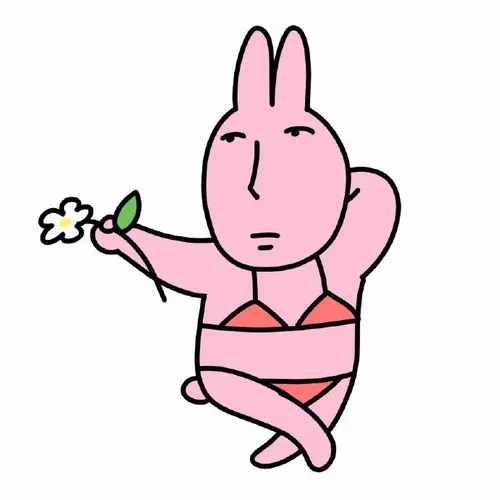 Hình troll thỏ hồng quay lưng, caption “đời mà, kệ đi”