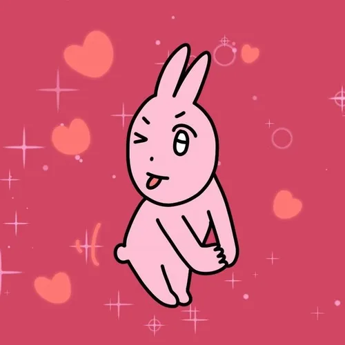 Ảnh troll thỏ hồng gầm nhẹ, tai dựng thẳng thể hiện tức giận