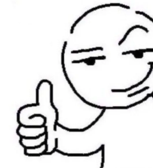 Hình chế meme Like mô phỏng biểu tượng cổ vũ hài hước.