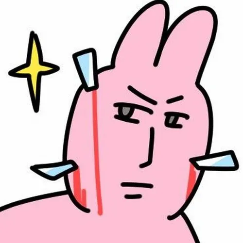 Meme troll thỏ hồng giơ điện thoại selfie, khuôn mặt làm điệu