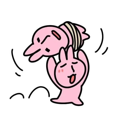 Meme chế thỏ hồng nhìn đồng hồ, biểu cảm chờ đợi mệt mỏi