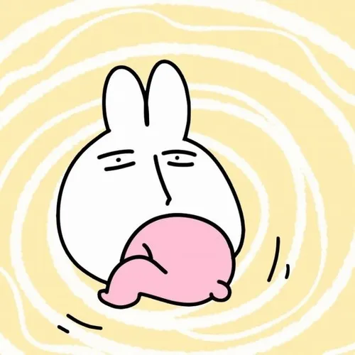 Meme hài thỏ hồng cầm ô che mưa, mắt nhìn trời xa xăm