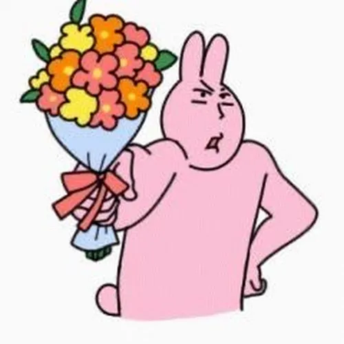 Meme hài thỏ hồng đang rửa bát, mặt cau có buồn cười