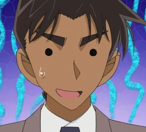 Meme hài Conan che miệng cười khi Kogorō nói nhầm