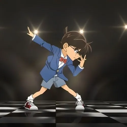 Hình meme hài Conan nhìn xa xăm suy tư đầy cảm xúc