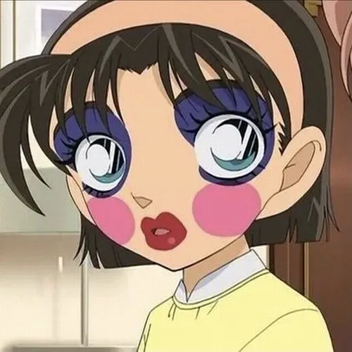 Hình chế meme vui Conan che mặt ngại ngùng hết sức