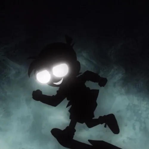 Ảnh chế meme Conan mắt kính phát sáng