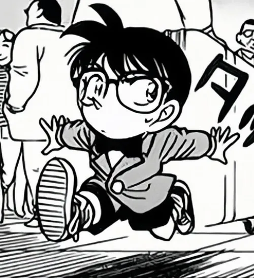 Hình troll Conan nhếch môi khi nghe lời thách thức