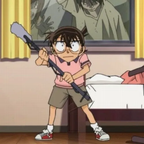 Ảnh chế Conan ngáp dài vì thức khuya phá án quá lâu