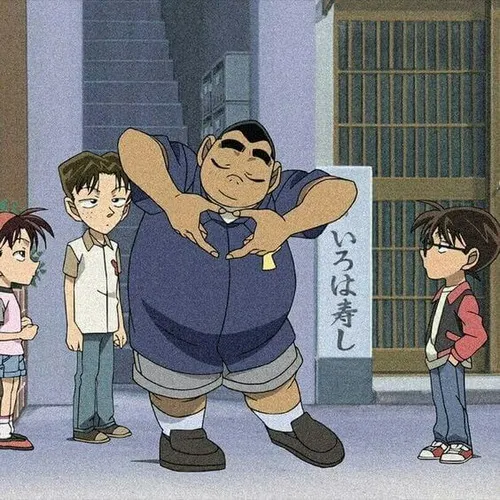 Ảnh troll Conan liếc sang bên với ánh nhìn sắc lẹm