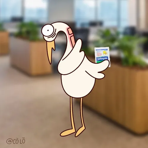 Meme hài Cò Lỏ văn dán Salonpas